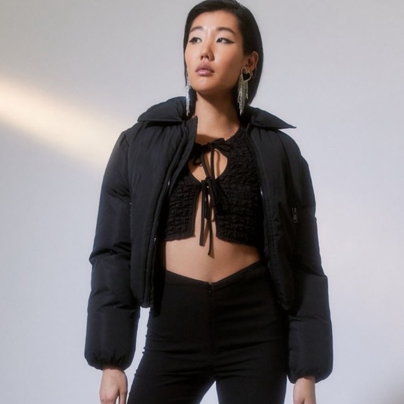 uo sylvie bubble knit tie-front top - Picture 4 of 5